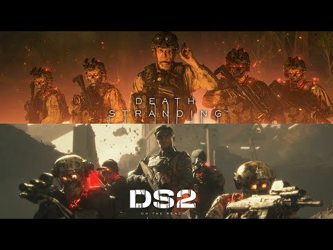 Death Stranding 2 - Clifford Unger vs Neil Vana & their Skeleton Soldiers Intro Scenes Comparison 4K