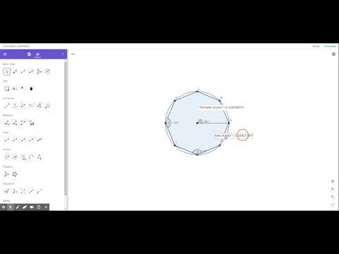 Inscribed Regular Polygons on GeoGebra