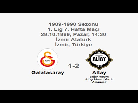 Galatasaray 1-2 Altay [HD] 29.10.1989 - 1989-1990 1st League 7 + Before & Post-Match Comments