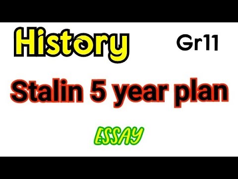 Grade 11 Stalin 5 year plan Essay | History