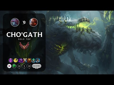 Cho'Gath Top vs Gragas - KR Grandmaster Patch 13.15