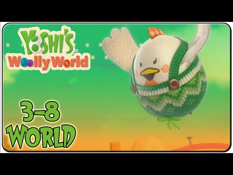 Yoshi's Woolly World 100% Walkthrough World 3-8 Miss Cluck the Insincere's Castle