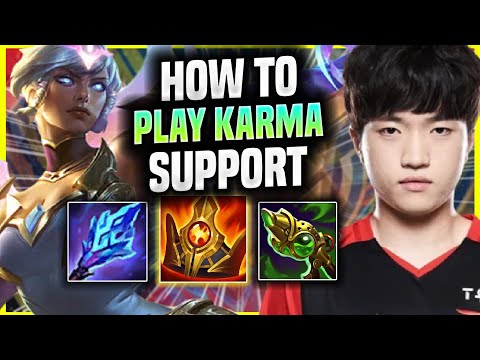 LEARN HOW TO PLAY KARMA SUPPORT LIKE A PRO! - T1 Keria  Plays Karma Support vs Nautilus! |