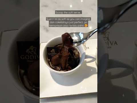 GODIVA Affogato with chocolate soft serve: when coffee meets chocolate ❤️ #Shorts