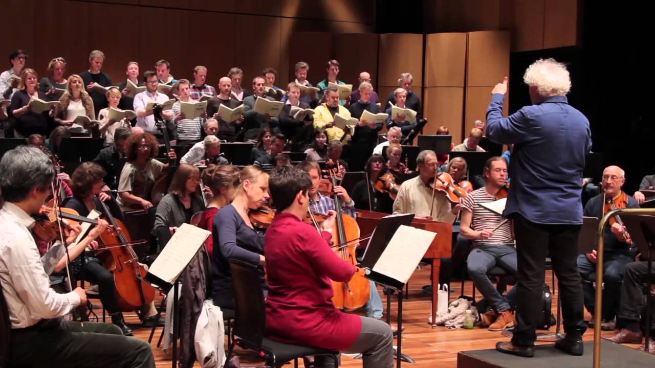 Sir Simon Rattle rehearses Haydn's Creation with the OAE.