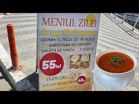 COSTINESTI. I ate at Terasa Ștefan closed by Piedone. A soup 61 RON