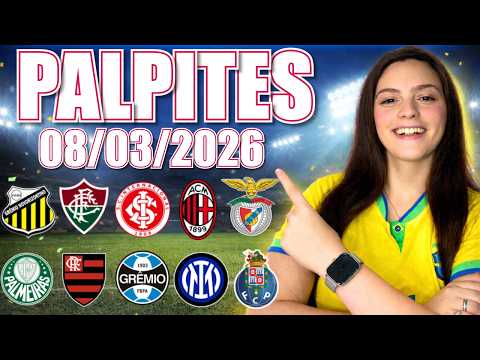 ⚽ FOOTBALL PREDICTIONS FOR TODAY 08/03/2026 - COMPLETE ANALYSIS + READY-MADE TICKET