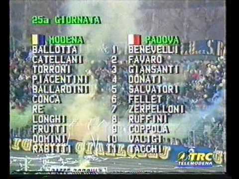Modena-Padova 1-0 serie C1 1985-86 (25^)