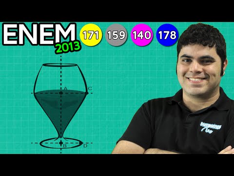 ENEM 2013 Math #43 - Ratio between Side of Tray and Base of Cup
