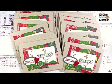 Let's stamp a  stack of cards with Stampin' Up! Silly Goose & Wonder Recipe #3 Kitchen Table Stamper