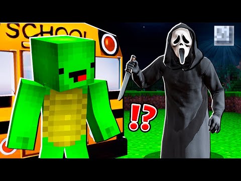 Shocking Ghostface Attack on School Bus at 3am in Minecraft