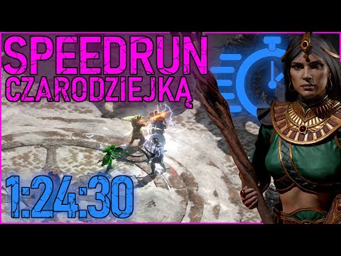 *PERSONAL BEST* SPEEDRUN CZARODZIEJKĄ! ANY% NORMAL /P1 SORCERESS 1:24:30 IGT DIABLO 2: RESURRECTED