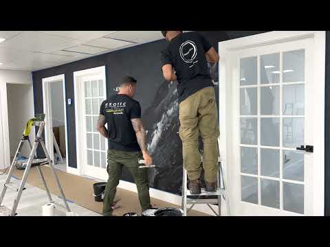 How to- Black venetian plaster marble look, Exotic wall finishes by Giancarlo Sagasti