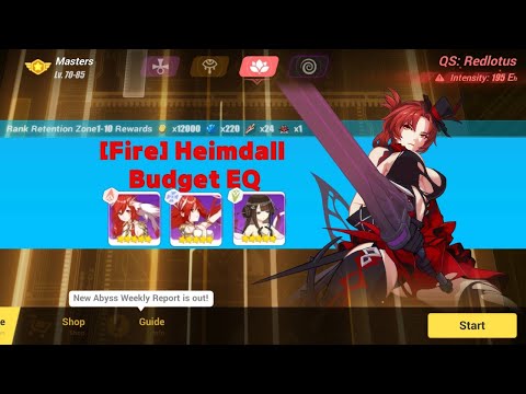 [HI3 Sea] Budget EQ, Heimdall (Fire - 195Eh) : PX BR BS (764)