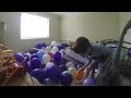 Popping a Room Full of Balloons ~Slow Motion ...
