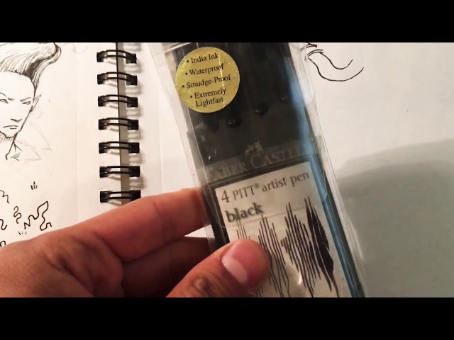 Vídeo relacionado con FABER-CASTELL 167115 - Rotuladores Pitt Artist Pen, paquete de 4, contenido - M, F, S, XS, negro