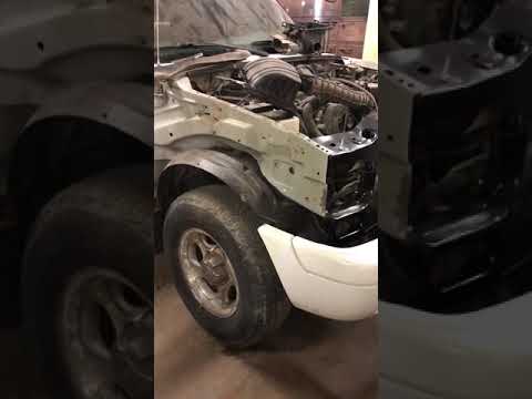 2001 Ford Ranger 4 x 4 extended cab radiator core support replacement part 13