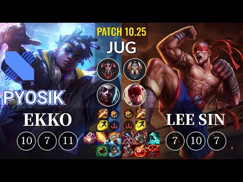 DRX Pyosik Ekko vs Lee Sin Jungle - KR Patch 10.25