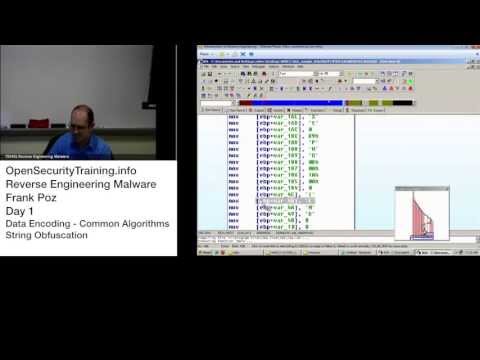 Reverse Engineering Malware Day 1 Part 14: Data Encoding - Common Algorithms - String Obfuscation