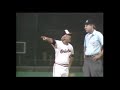 Earl Weaver argues with Umpire Bill Haller in 1980 at Memorial Stadium in Baltimore.
