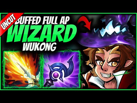 BUFFED FULL AP WIZARD Wukong has some INSANE Damage! (UNCUT) | 100% AP Scaling on his E!!
