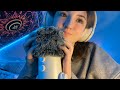 ASMR whisper ramble | fluffy mic cover brushing!