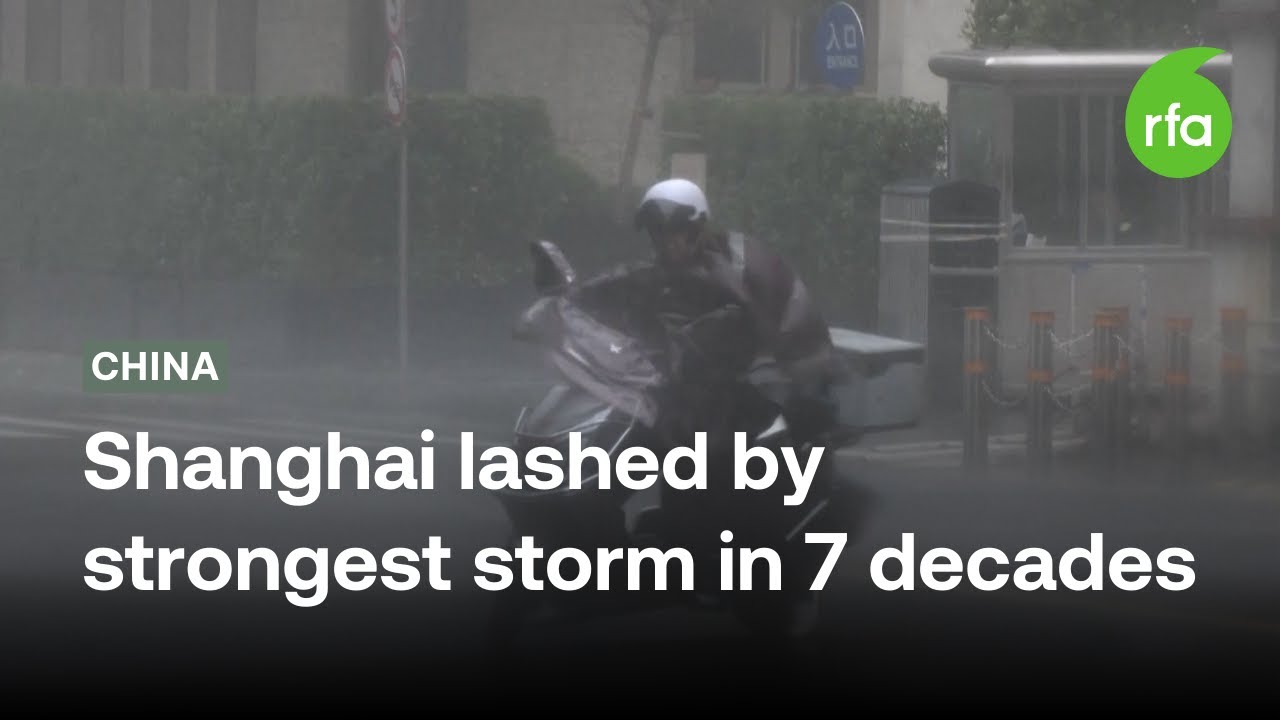 Typhoon Bebinca lashes Shanghai | Radio Free Asia (RFA)