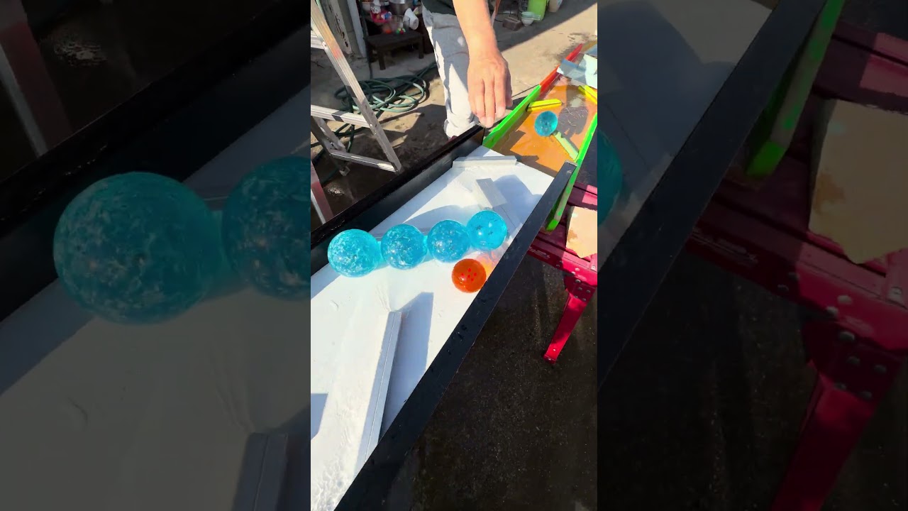 Water Marble Run ⭐︎ Dragon Ball riding the waves on the slope course ⭐︎11