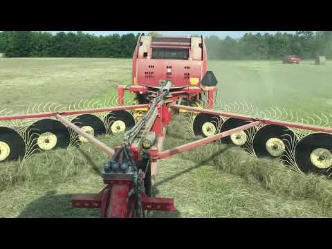 Rake and bale hay at the Same time with Baler Connection Gerraldfarms