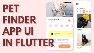 Pet Finder App UI - Speed Code - FLUTTER | Simple | Clean | UI
