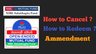 NIBL Mutual Fund SIP - How to Cancel, Redeem and Amendment | Mutual fund in Nepal
