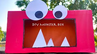 Crafts & DIY Ideas for Kids - Tissue Monster Box || DIY on Little Telly Kids || Do It Yourself
