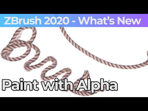 023 Zbrush 2020 New Paint With Alpha Functionality