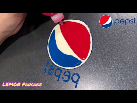 Beverage Logo Pancake Art - PEPSI in 1 minute | LEMON Pancake