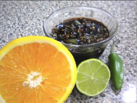 SALSA DE SOYA CON CHILE para sushi y comida oriental | RECETA FACIL Video