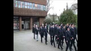 Dublin Fire Brigade Pipe Band, No.3 Station March out, St.Patricks Day 2012