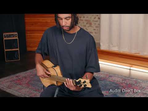 Ortega RUNAB-UB Bamboo Series Solid Bamboo Top & Neck Short Scale 4-String Acoustic-Electric Uke Bass w/Deluxe Gig Bag image 16