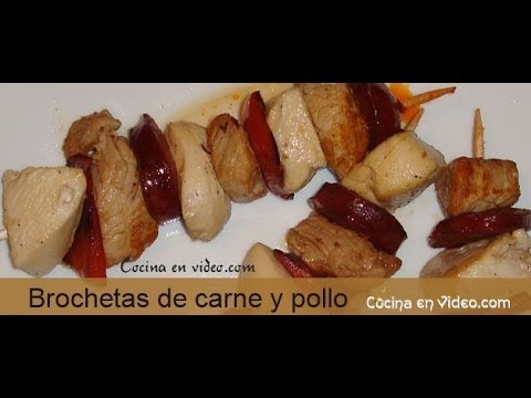 Brochetas de carne y pollo - Meat and chicken brochettes - #TonioCocina #71#