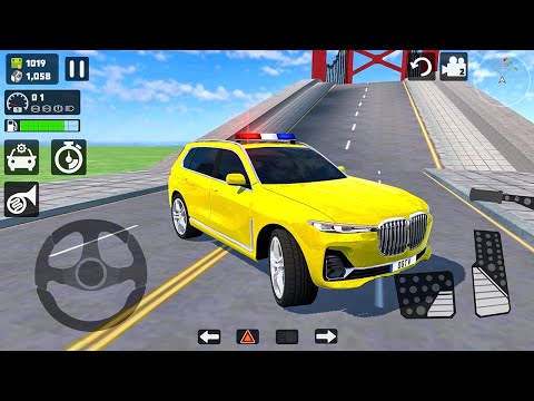 Yellow BMW X7 SUV Driving - City Car Driver Simulator - Android Gameplay