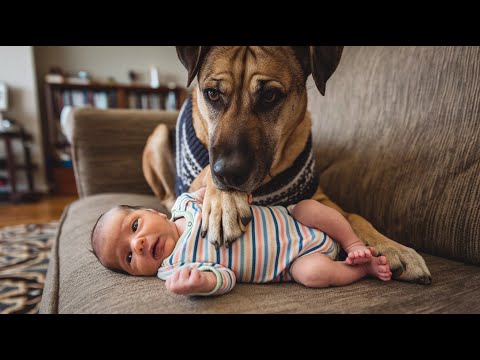 😂 Protective, Playful, & Loving! When Your Dog Becomes a Big Bro!