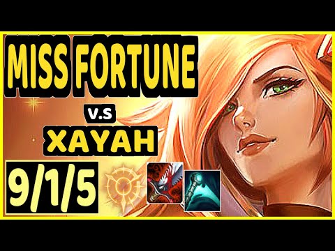 LODIK (MISS FORTUNE) vs XAYAH - 9/1/5 KDA BOTTOM ADC GAMEPLAY - EUW Ranked GRANDMASTER