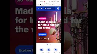 Now Enjoy Free Unlimited 5G Data Upto 1.5 GBPS With Jio Welcome Offer.. #short #viral #ytshorts