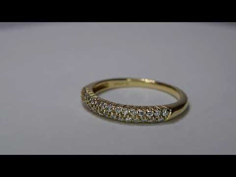 Sonia B Double Row Pave Diamond Band 0.80 carats 14 Kt. Yellow Gold