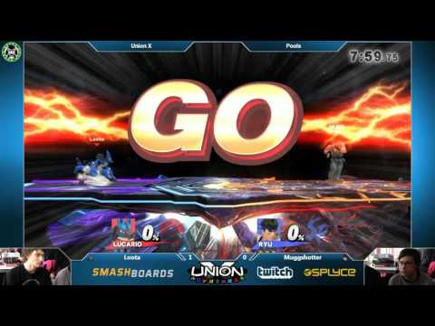 Union X - Loota (Lucario) Vs. Muggshotter (Ryu) - Pools - Smash 4 Singles