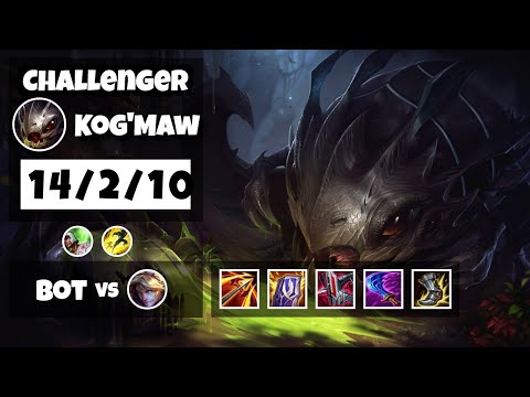 Kog'Maw vs Ezreal NA Challenger BOT (14/2/10) - v11.13