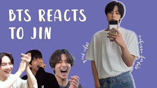 Download lagu bts reacts to jin | 방탄소년단 석진 p13 mp3