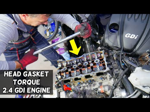 HYUNDAI KIA 2.4 GDI CYLINDER HEAD GASKET TORQUE SPECS AND BOLT SEQUENCE