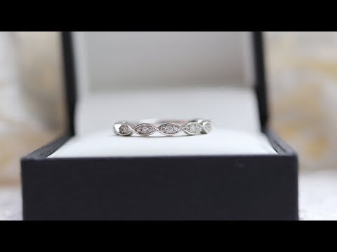 Custom Lab Diamond Half Eternity Crossover Wedding Band | Ada Diamonds