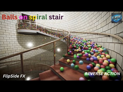 Balls on spiral stair / REVERSE