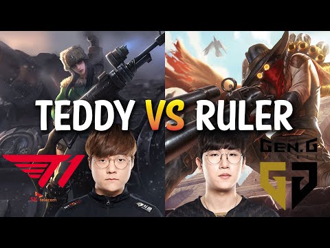 T1 Teddy vs Gen Ruler - CAITLYN vs JHIN ADC - KR LOL CHALLENGER